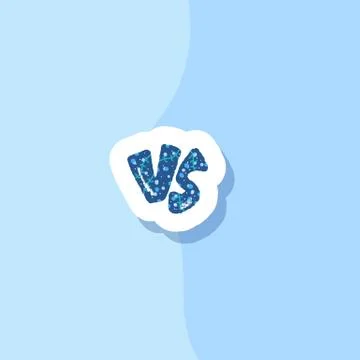 Versus screen. Vs symbol with divider. Confrontation background with space fo Stock Illustration