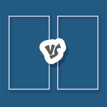 Versus screen. Vs symbol with divider. Confrontation background with space fo Stock Illustration