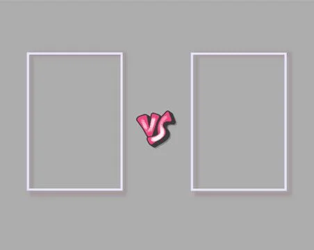 Versus screen. Vs symbol with divider. Confrontation background with space fo Stock Illustration