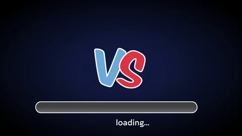 Versus sign animated footage with loading bar Stock Footage 124906858