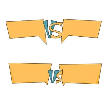 Versus  sign with copy space. VS screen. Decorative battle cover with letteri Stock Illustration