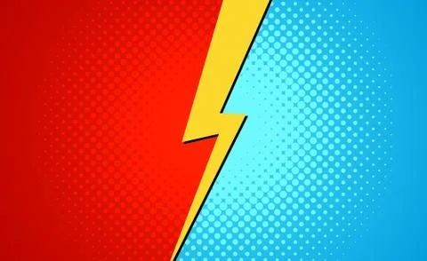 Versus superhero fight comic pop art retro battle design background. Cartoon Stock Illustration