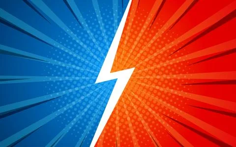 Versus symbol in comic background for duels. Vector illustration backdrop Stock Illustration