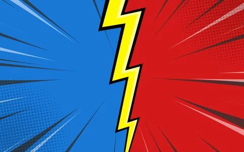 Versus symbol in comic background for duels. Halftone comic design with lig.. Stock Illustration