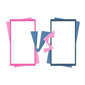 Versus template with copy space. VS screen. Decorative battle cover with lett Stock Illustration