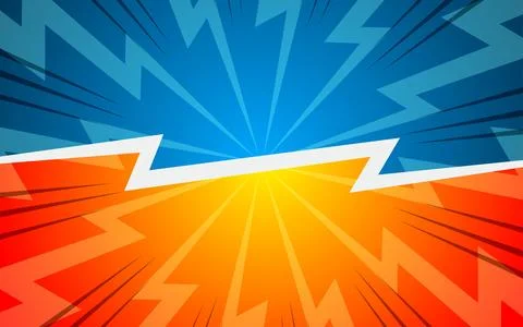 Versus template with halftone flash explosion effect Background in comic st.. Stock Illustration