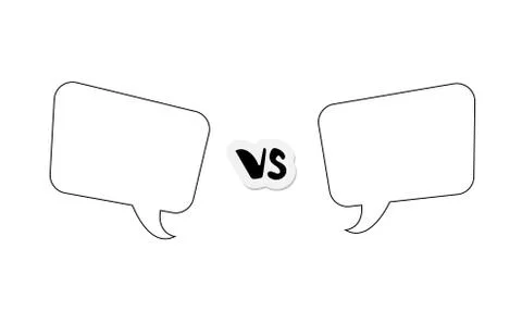 Versus template. VS screen with empty space. Battle background with speech bu Illustrazione stock