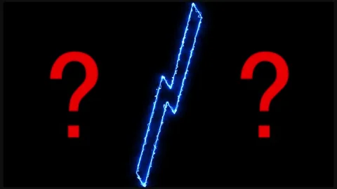 Versus text animation with two question mark icon. With electric lightning line. Stock Footage 334366082