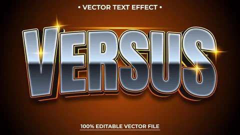 Versus text effect abstract background template with bold style use for log.. Stock Illustration