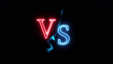 Versus. VS. Battle screen background with thunderbolt. Stock Footage 171120409