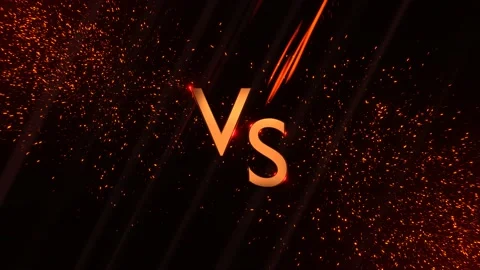 Versus. VS. Battle screen background with sparks. Stock Footage 237774532