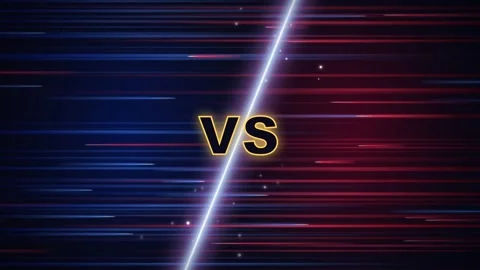 Versus VS Competition Screen with Red and Blue Motion Lines. Stock Footage 341775340