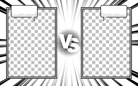 Versus VS letters fight backgrounds in flat comics style design Stock Illustration