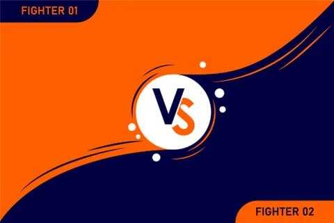 Versus VS letters fight Vector illustration on backgrounds Stock Illustration
