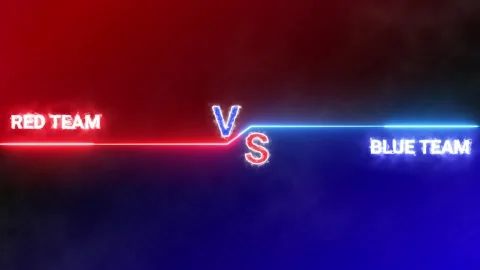 Versus vs line speed neon animated versus vs line speed neon blue team vs r.. Stock Footage 274436143