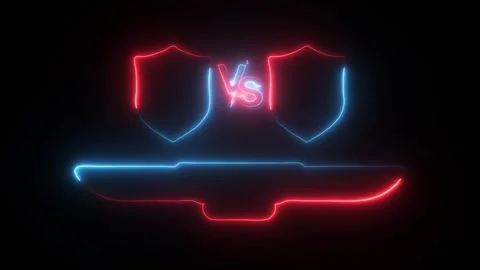 Versus / VS neon glowing animation. 動画素材 336859247