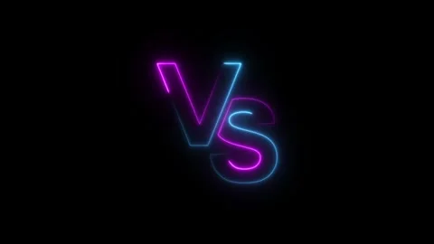 Versus / VS neon glowing animation. 動画素材 336859252