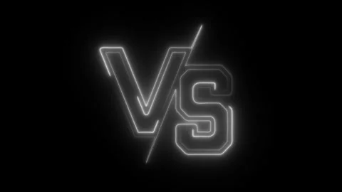 Versus / VS neon glowing animation. Stock-Footage 336859257