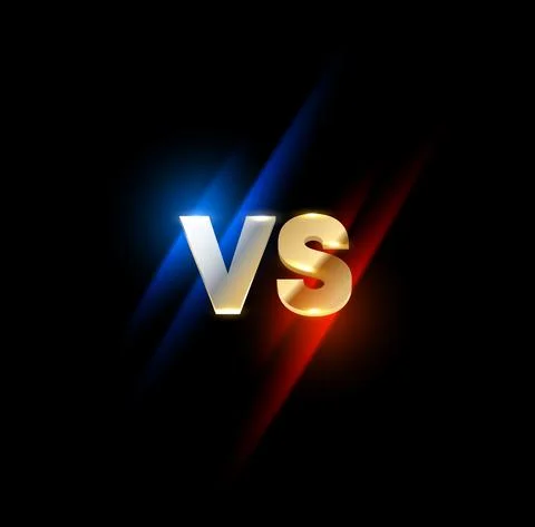 Versus vs sign, game or sport confrontation emblem Stock Illustration