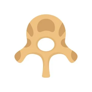 Vertebra disc icon, flat style Stock Illustration
