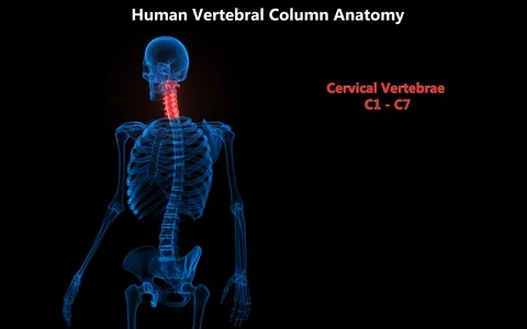 Vertebral Column of Human Skeleton Syste... | Stock Video | Pond5