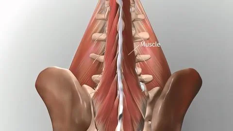 Vertebral compression fractures occur when the bony block or vertebral body i Stock Illustration