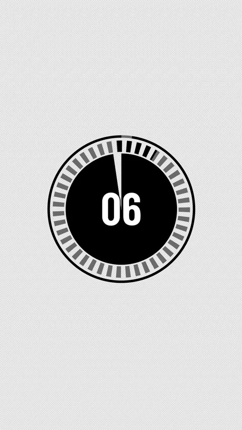 Vertical 10 Second Digital Countdown Timer Stock Footage 343630126