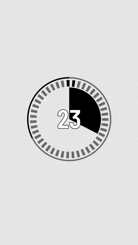 Vertical 15 Second Digital Countdown Timer Stock Footage 343630222