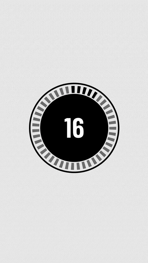 Vertical 20 Second Digital Countdown Timer Stock Footage 343630382