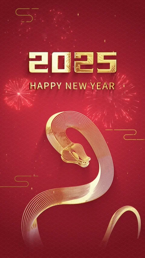 Vertical 2025 Lunar New Year Celebration Animation Video stock 295103553