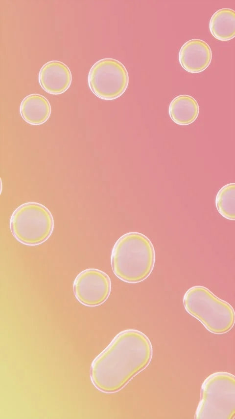 Vertical 3D abstract bubbles soap background copyspace pastel gradient vibrant Stock Footage 329068728