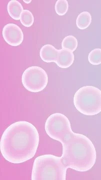 Vertical 3D abstract bubbles soap background copyspace pastel pink blue Stock Illustration