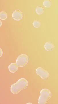 Vertical 3D abstract bubbles soap background copyspace pastel gradient vibrant Stock Illustration