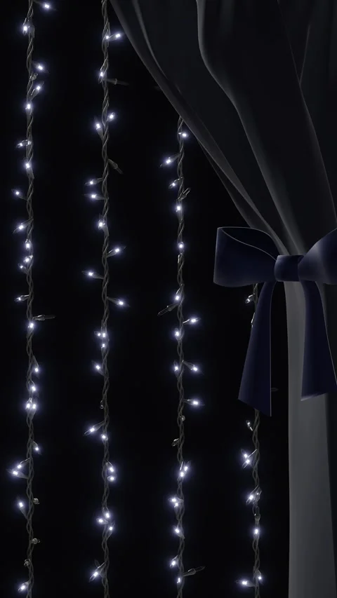 Vertical 3D abstract Christmas lights animation loop LED Xmas New Year garland Stock Footage 322058023