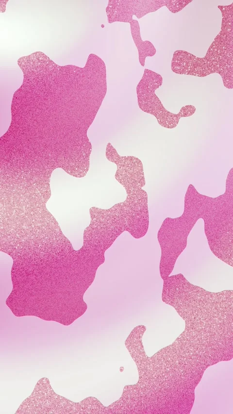 Vertical 3d abstract cow glitter west pink glam pattern copyspace loop animation Stock Footage 327726994