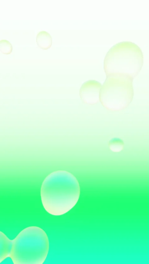 Vertical 3D abstract metaballs bubbles background copyspace gradient pastel Stock Footage 330936473