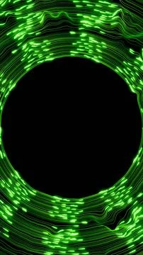 Vertical 3D abstract neon light data fibre optic, background copyspace poster Stock Illustration