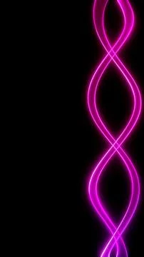 Vertical 3d abstract neon wave curve gradient futuristic banner copyspace glow Stock Illustration