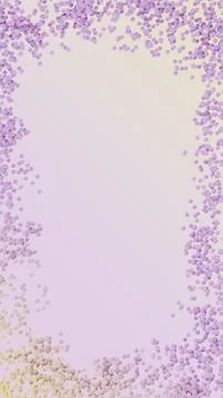 Vertical 3D abstract particles dots spheres frame border background copyspace Stock Illustration