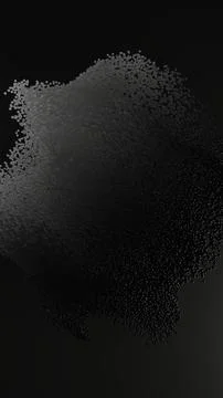 Vertical 3D abstract particles monochrome black white background copyspace Stock Illustration