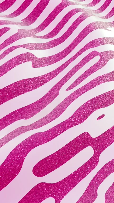 Vertical 3d abstract pink zebra animal glitter pattern stripes copyspace loop Stock Footage 327791794