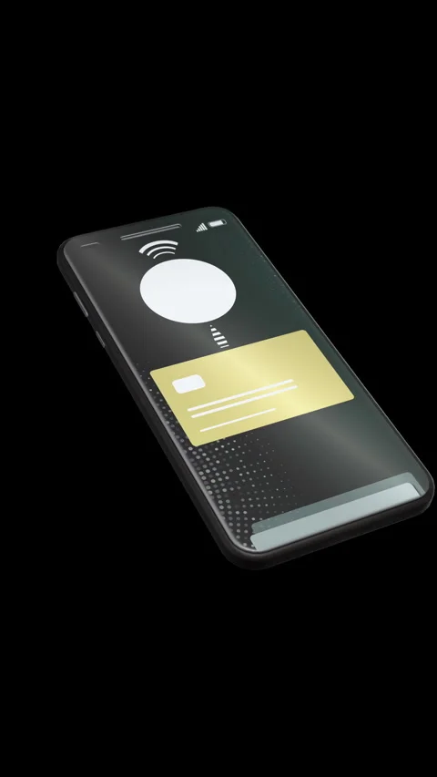 Vertical 3D animation of a smartphone showing a failed secure payment Stock Footage 328703885