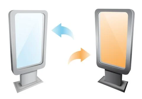 Vertical 3d billboard Stock Illustration