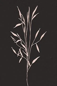 Vertical 3D botanical illustration. Pattern for the cover, for printing. Stock Illustration