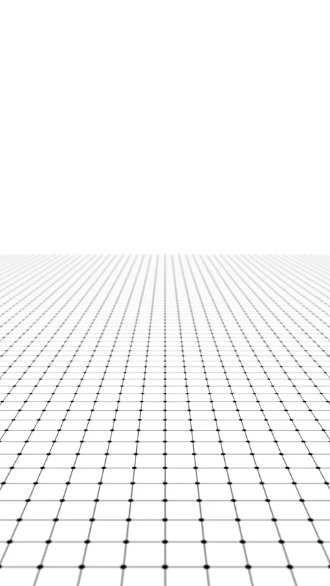 Vertical 3D Dot Line Grid Floor Moving 4K Seamless Loop White Video stock 333611275
