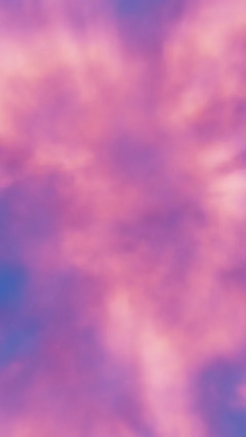 Vertical 3D dreamy sky clouds sunset twilight pink purple background nature Stock Footage 340909392