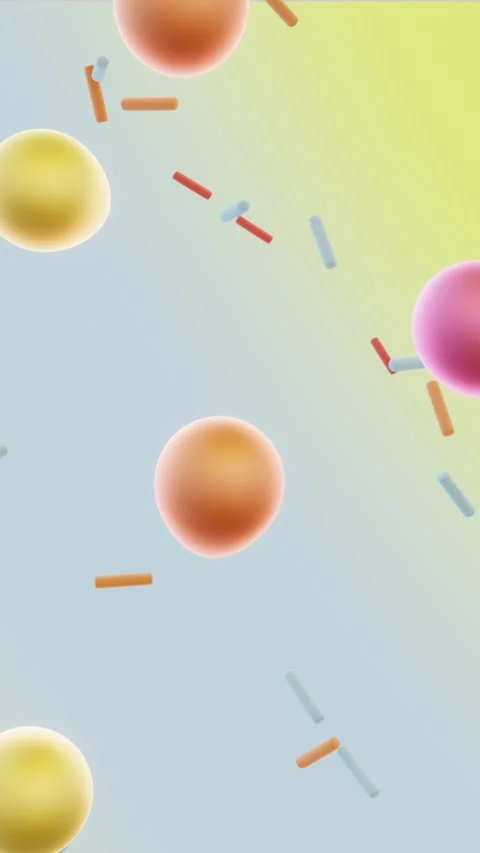Vertical 3D Easter eggs confetti background copyspace loop animation spring Stock Footage 328573118