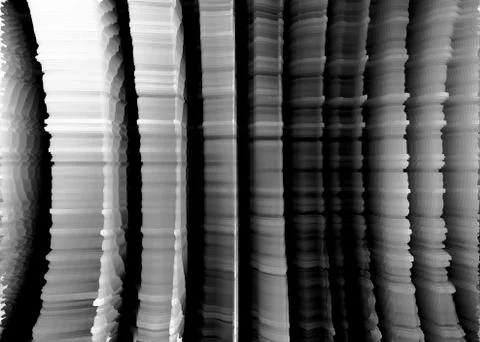 Vertical 3d extruded cave walls landscape background Stock Illustration