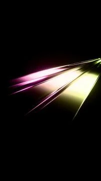 Vertical 3D glass abstract glowing speed energy lines streaks sleek glossy web Illustrazione stock