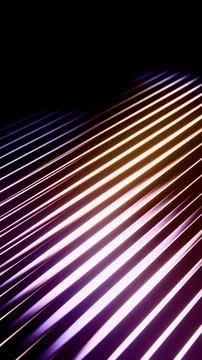 Vertical 3D glass abstract ribbed sleek luminous web design digital landing Illustrazione stock